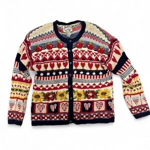 Colorful Patterned Women's Cardigan